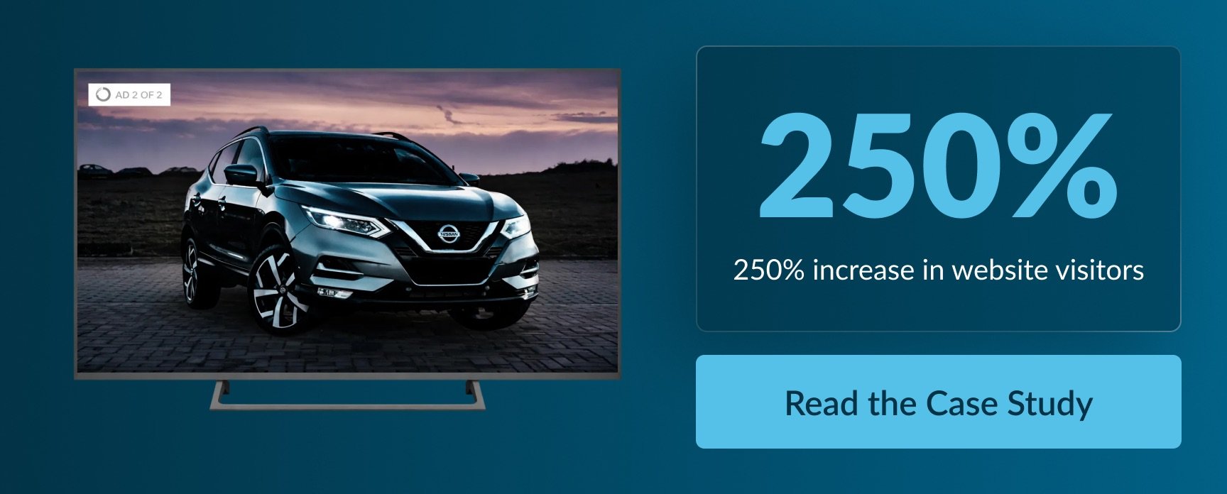 Image of a Nissan car ad on CTV
