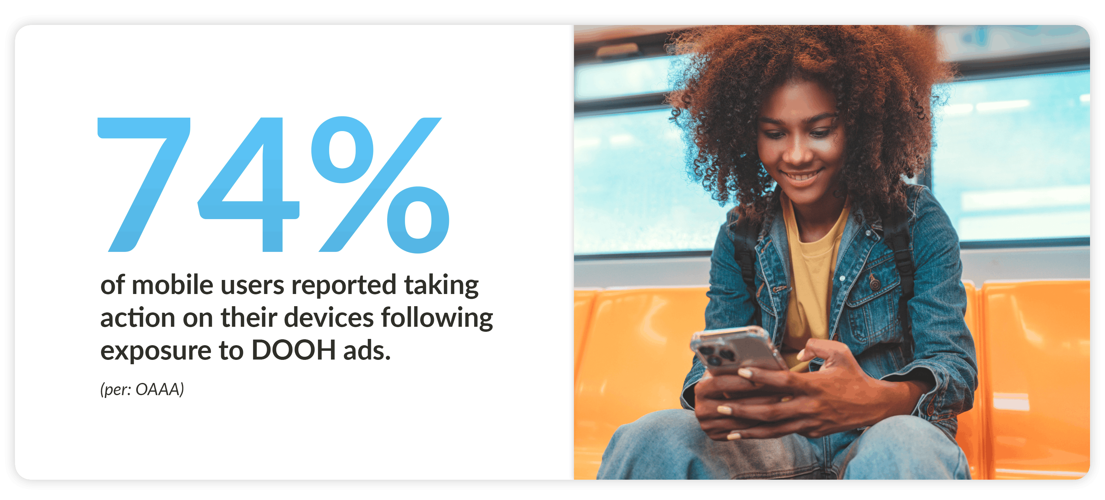 74 percent of mobile users took action after DOOH