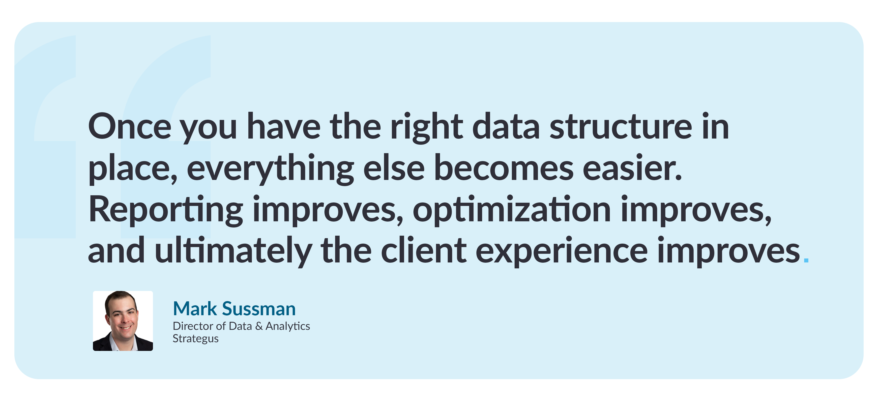 Mark Sussman Quote on CTV reporting improvements