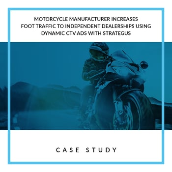 Motorcycle Manufacture Increases Foot Traffic to Independ Dealerships Using Dynami CTV Ads