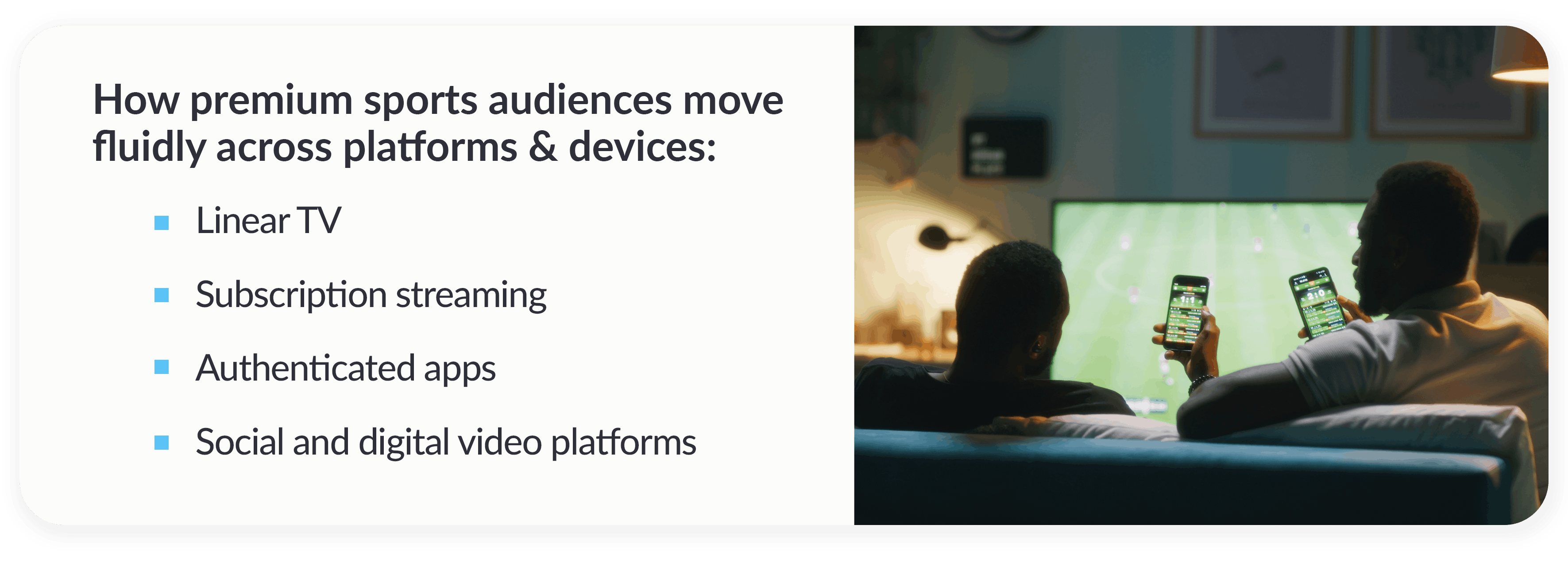 how premium sports audiences move fluidly across platforms and devices