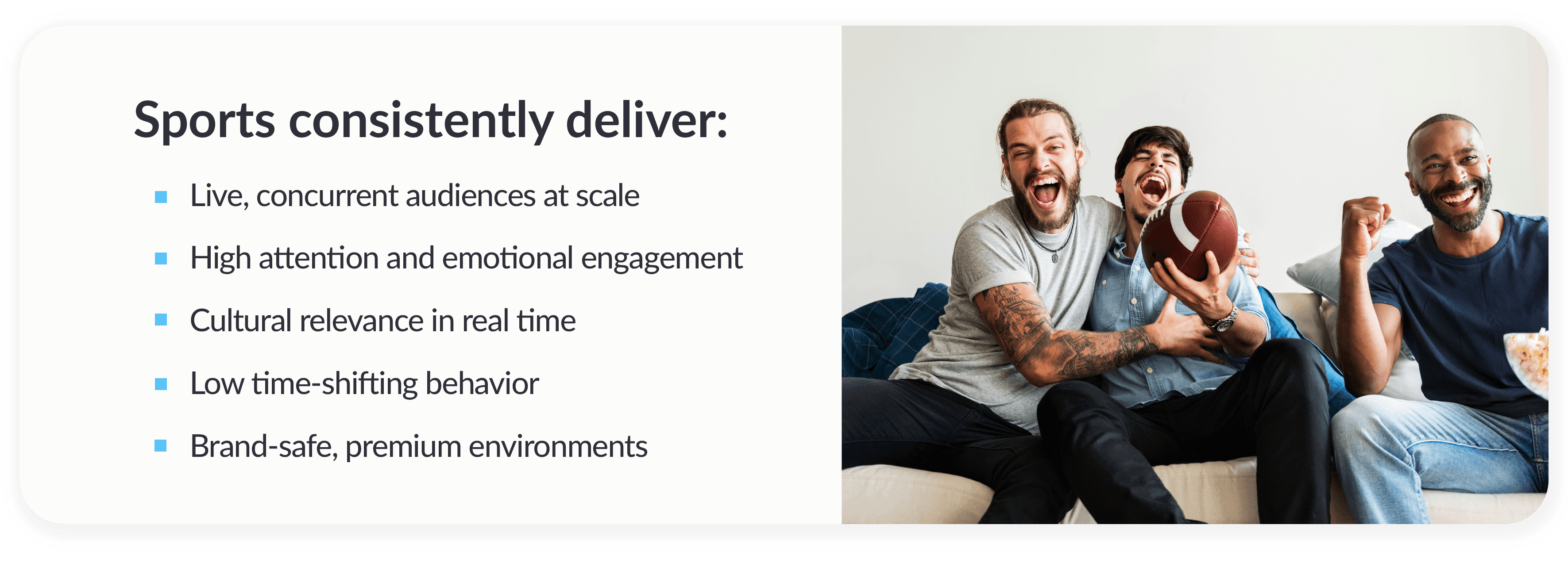 live sports consistently deliver