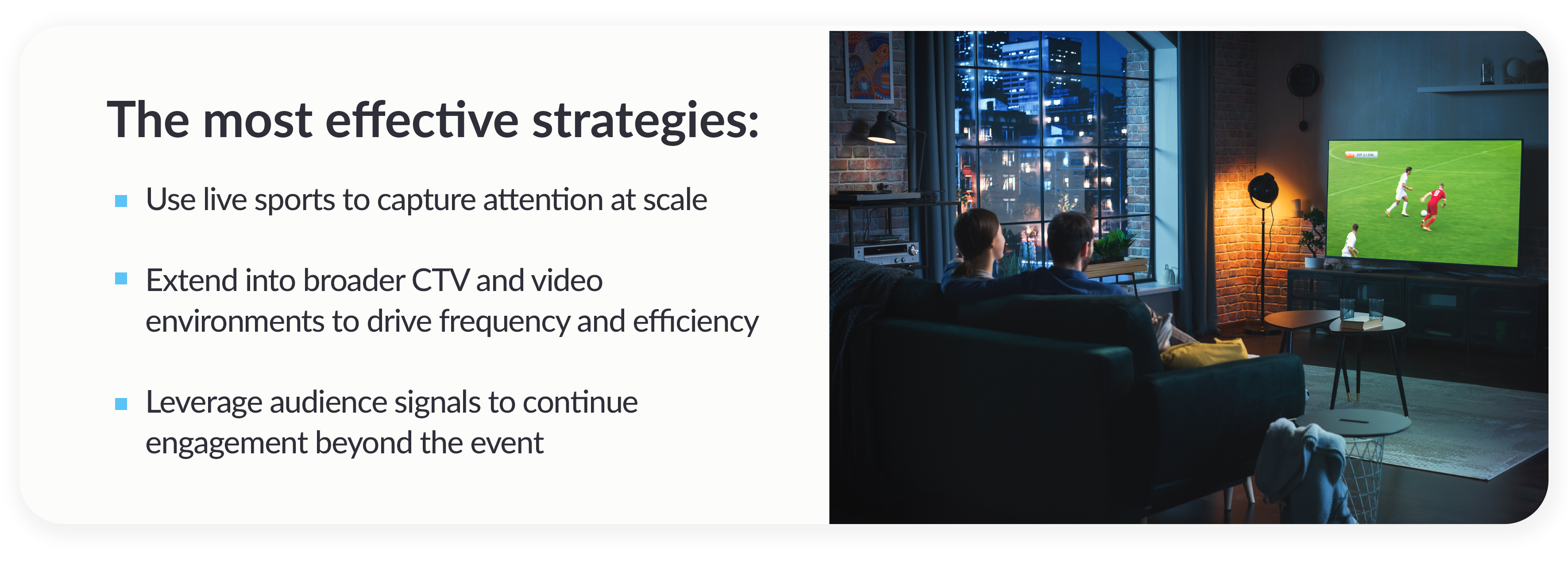 the most effect live sports tv strategies