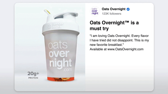 Oats Overnight Social CTV Creative Ad Oats Overnight Social CTV Creative Ad
