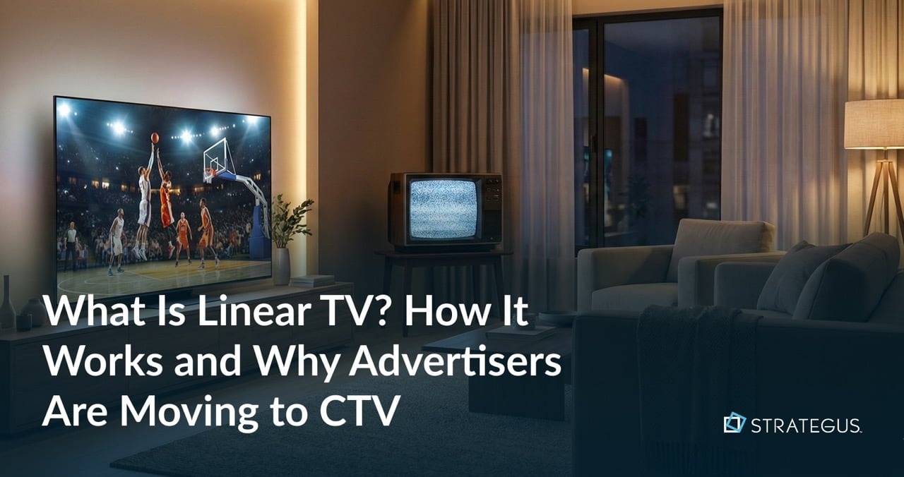 Image of an old CRT TV set and a new LED smart TV